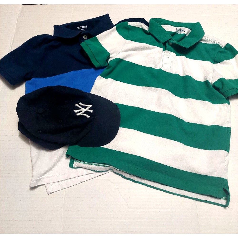 Old Navy Childs Small 6-7 Poly Shirts and NY Child's Cap 1 Price for 3 Items